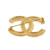 Image 2 : Chanel Vintage Gold-tone Metal CC Rhinestone Brooch