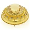 Image 3 : Antique Etruscan 14k Yellow Gold 49 ctw Natural Citrine & Pearl Brooch Pin Penda