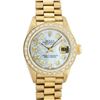 Image 2 : Rolex Ladies 18K Yellow Gold Mother Of Pearl Diamond President Wristwatch