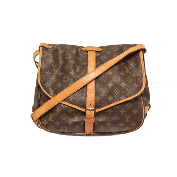 Louis Vuitton Brown Monogram Canvas Saumur 35 Shoulder Bag