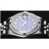 Image 5 : Rolex Mens Stainless Steel Blue Vignette Diamond & Sapphire Datejust Wristwatch