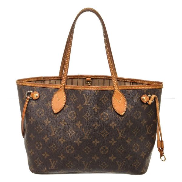 Louis Vuitton Brown Neverfull PM Tote Bag