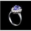 Image 4 : 14KT White Gold 2.19 ctw Tanzanite and Diamond Ring