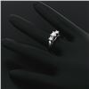 Image 5 : Classic 14k White Gold 0.45 ctw Three Stone F VS2 Round Diamond Engagement Ring
