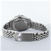 Image 5 : Rolex Ladies Stainless Steel 26MM Slate Grey String Diamond Lugs Wristwatch