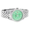 Image 3 : Rolex Mens Stainless Steel Green Diamond 36MM Datejust Wristwatch
