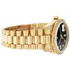 Image 4 : Rolex Mens 18K Yellow Black Diamond Lugs President Wristwatch