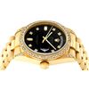 Image 9 : Rolex Mens 18K Yellow Black Diamond Lugs President Wristwatch