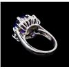 Image 3 : 3.65 ctw Tanzanite, Sapphire and Diamond Ring - 14KT White Gold