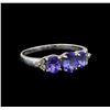 Image 1 : 14KT White Gold 1.33 ctw Tanzanite and Diamond Ring