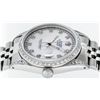 Image 9 : Rolex Mens Stainless Steel Mother Of Pearl Diamond Lugs Datejust Wristwatch
