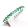 Image 3 : Solid Platinum 1.34 CTW 28 Round Fine Green Emerald Eternity Band Ring