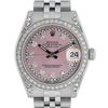 Image 1 : Rolex Womens Midsize 31mm Pink Diamond Datejust Wristwatch