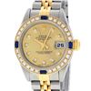 Image 1 : Rolex Ladies Quickset 2 Tone Champagne Diamond & Sapphire Datejust Wristwatch
