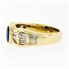 Image 5 : Trevi 18k Yellow Gold 1.90 ctw Oval Sapphire & Baguette Diamond Ring