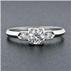 Image 2 : Antique Art Deco Platinum 0.46 ctw Old European VS Diamond Engagement Promise Ri