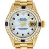 Image 1 : Rolex Ladies 18K Yellow Gold MOP Sapphire President Wristwatch 26