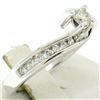 Image 7 : 14k White Gold 0.55 ctw Round Diamond Channel & Solitaire Twist Swirl Bypass Rin