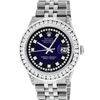 Image 2 : Rolex Mens Stainless Steel Blue Vignette Diamond Datejust 36MM Wristwatch