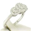 Image 4 : 14k White Gold F VS2 1.25 ctw Triple Cluster Round Brilliant Diamond Band Ring