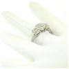 Image 7 : 14k White Gold F VS2 1.25 ctw Triple Cluster Round Brilliant Diamond Band Ring