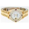 Image 2 : Rolex Ladies 18K Yellow Gold MOP Diamond & Ruby President Wristwatch