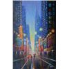 Image 1 : M. BRAVER **TIME SQUARE ** SIGNED ORIGINAL ACRYLIC