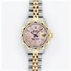 Image 2 : Rolex Ladies 26 2T Pink MOP Baguette 18K YG Diamond Bezel Serviced And Polished