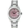 Image 2 : Rolex Womens Midsize 31mm Pink String Diamond Datejust Wristwatch
