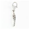Image 4 : 14k White Gold 0.36 ctw Pave Diamond Palm Tree Dangle Lobster Clasp Charm Pendan