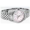 Image 4 : Rolex Mens Stainless Steel Pink Diamond Datejust Wristwatch