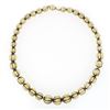Image 4 : Vintage 14k Yellow Gold 16" Graduated Grooved 8.45-13.00mm Ball Bead Necklace