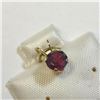 Image 2 : 14K Yellow Gold Garnet 5Mm Pendant, Made in Canada, Suggested Retail Value $160