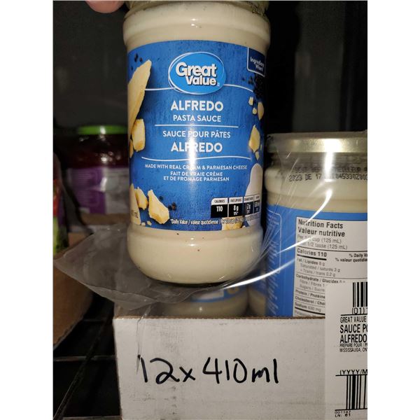 Case Lot Of Great Value Alfredo Sauce 12 x 410ml