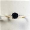 Image 1 : 10K Yellow Gold Black Diamond(0.8ct) Ring (~Size 6.5)(Ring is resizable for $40) (~weight 1.11g), Ma