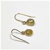 Image 2 : 14K Yellow Gold Rose Cut Diamond (0.94Ct,I3,Fancy Yellow) Earrings (~weight 0.5g), Appraised Retail 