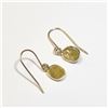 Image 3 : 14K Yellow Gold Rose Cut Diamond (0.94Ct,I3,Fancy Yellow) Earrings (~weight 0.5g), Appraised Retail 