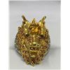Image 1 : Gents sculpted dragon .925 Silver Sapphire & emerald ring with certificate valued $1400.00