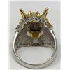 Image 3 : Gents sculpted dragon .925 Silver Sapphire & emerald ring with certificate valued $1400.00