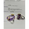 Image 7 : Natural Amethyst 24 Carat Oval Cut Solitaire Serpent ring with certificate valued $1200.00