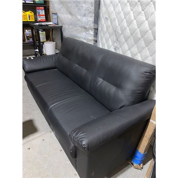 Black Leather Sofa 78"x36"