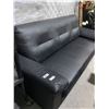 Image 2 : Black Leather Sofa 78"x36"