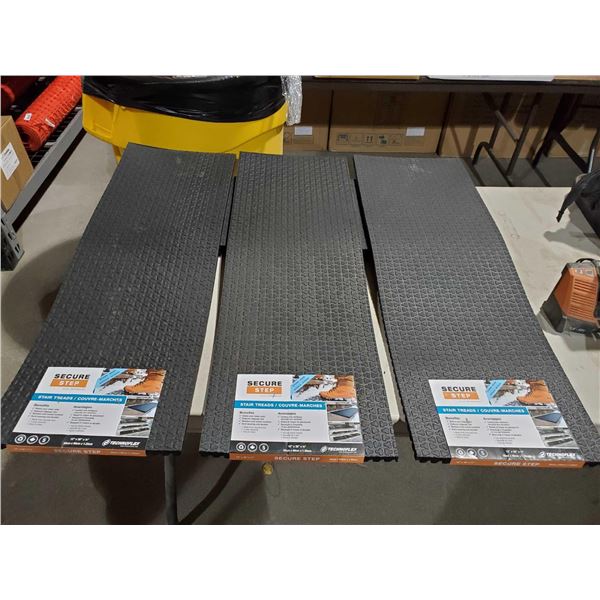 Lot of 3 Rubber Stair Treads 10x36x1/2"