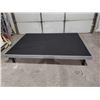 Image 2 : Grey Upholstered TWIN Size Platform Bed Frame with USB Port - New In Box