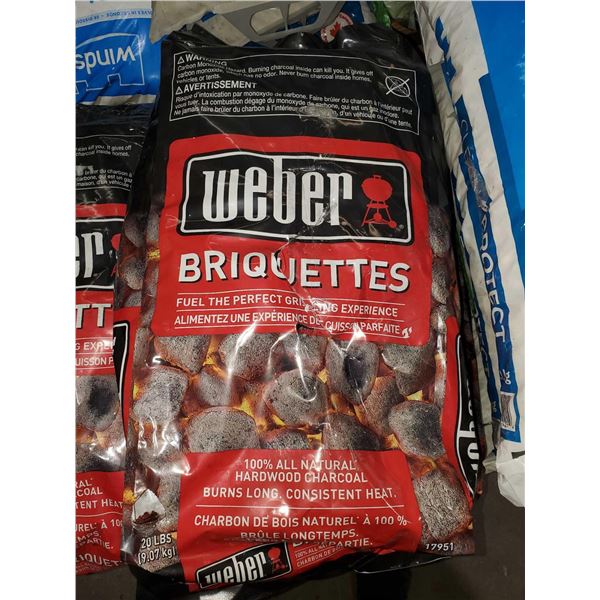 Weber Briquettes Hardwood Charcoal 20Lbs