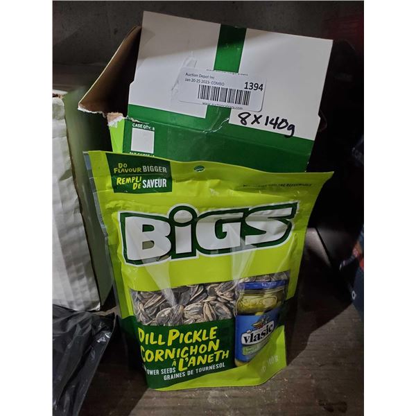 Bigs Dill Pickle Sunflower Seeds 8x140g