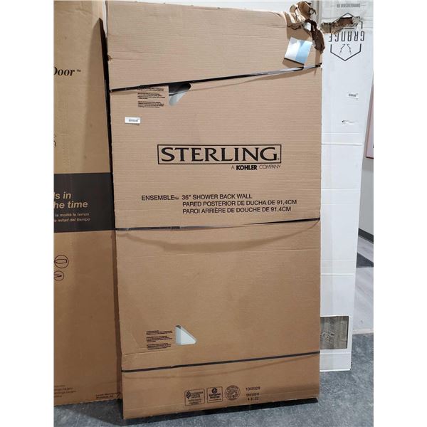 Sterling 36" x 34" x 75" Shower Back Wall white acrylic