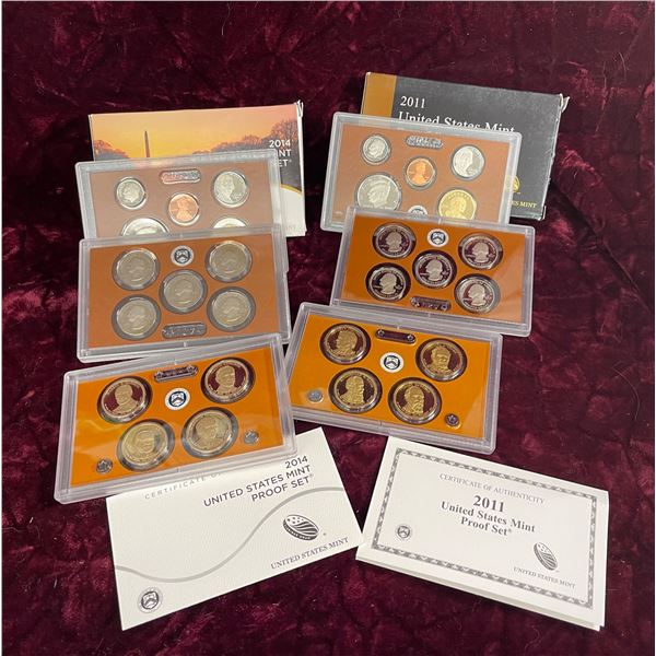 US MINT PROOF SETS