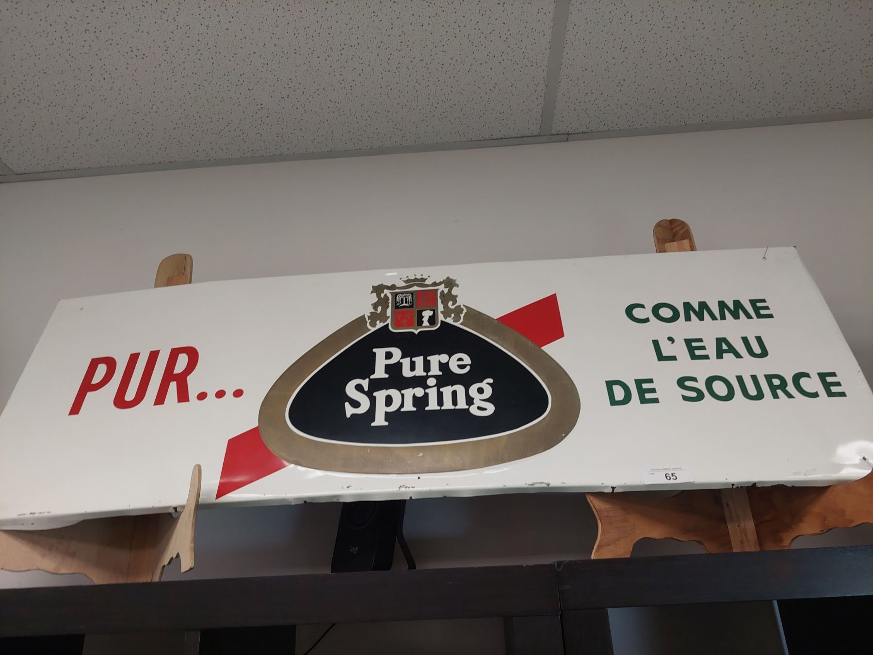 VINTAGE PURE SPRING TIN SIGN