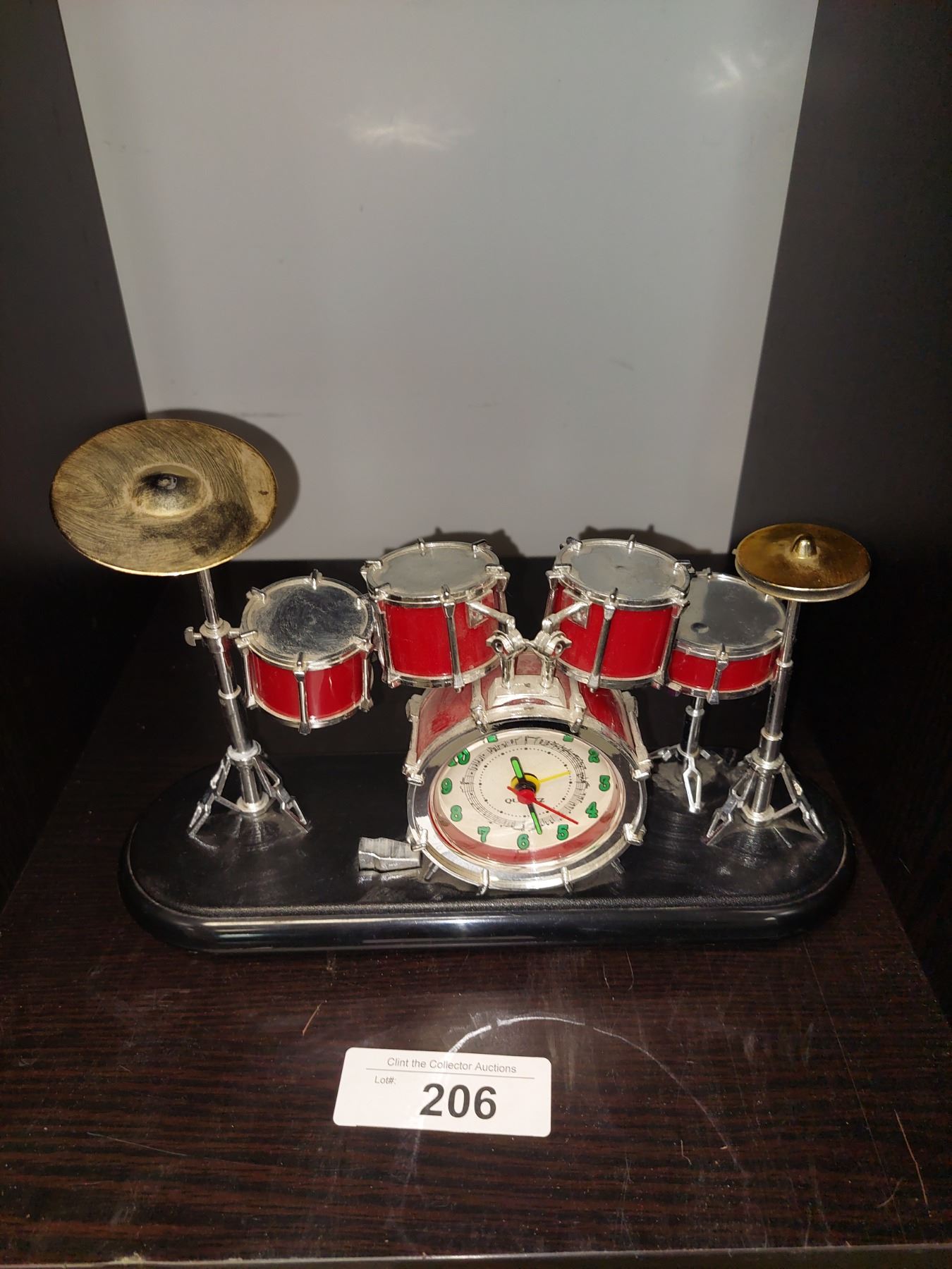 MINIATURE DRUM SET CLOCK